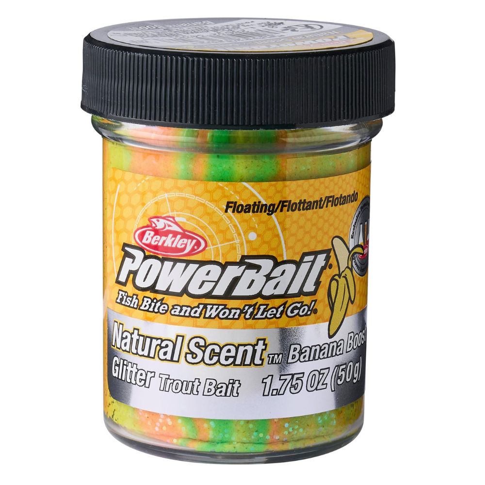 BERKLEY PowerBait Trout Bait Spices NEW Formula DOUGH 1.75oz/50g Banana Rainbow - Image 2