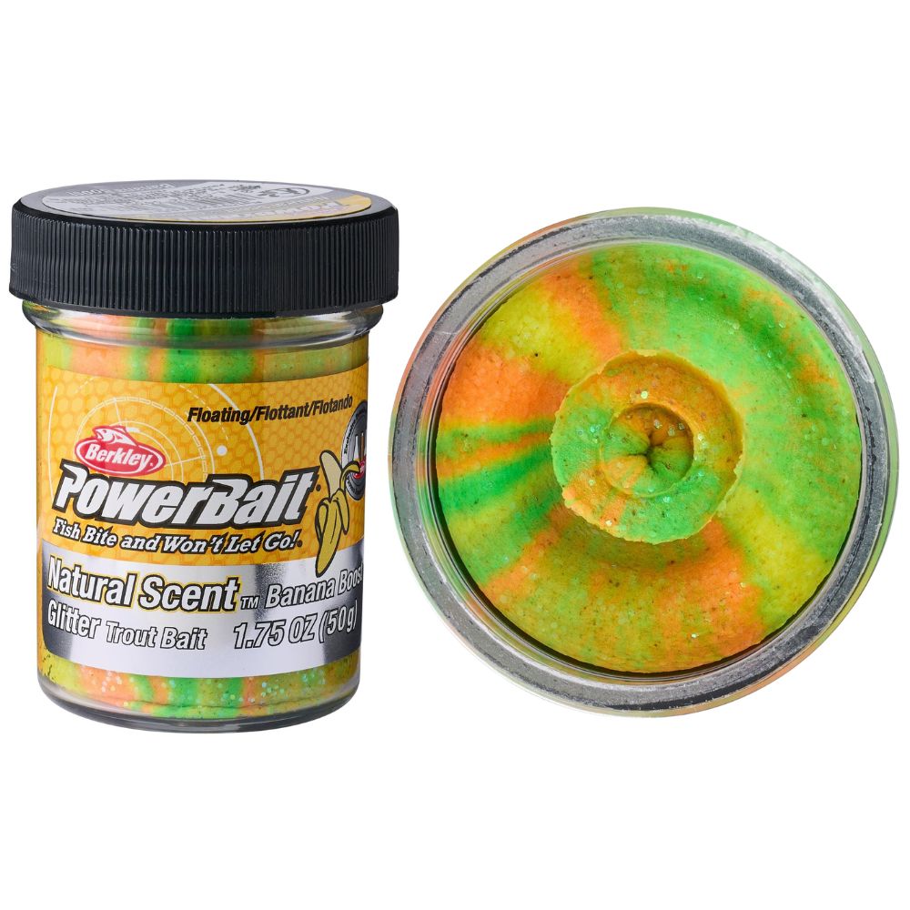 BERKLEY PowerBait Trout Bait Spices NEW Formula DOUGH 1.75oz/50g Banana Rainbow