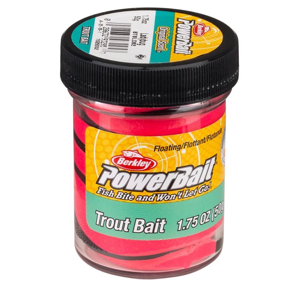 BERKLEY PowerBait Trout Bait Swirls NEW Formula DOUGH 1.75oz/50g Pink Panda - Image 2