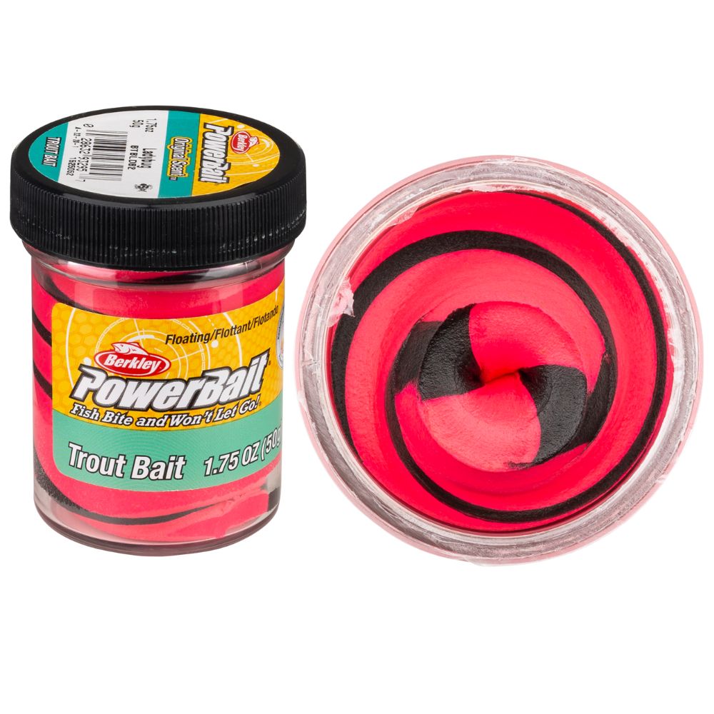 BERKLEY PowerBait Trout Bait Swirls NEW Formula DOUGH 1.75oz/50g Pink Panda
