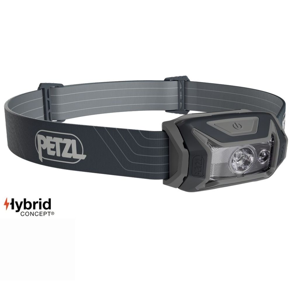 PETZL Ultimate Light Weight Outdoor 350 Lumens LED Headlamp TIKKA Gray