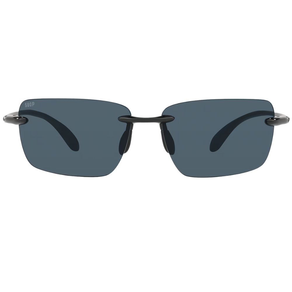COSTA Polarized Sunglasses GULF SHORE Shiny Black Frame/580P Gray Lenses - Image 3