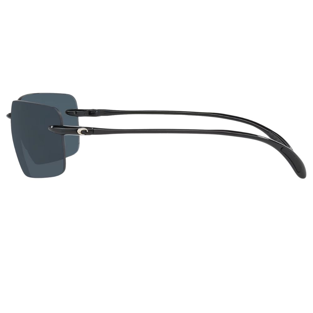 COSTA Polarized Sunglasses GULF SHORE Shiny Black Frame/580P Gray Lenses - Image 4