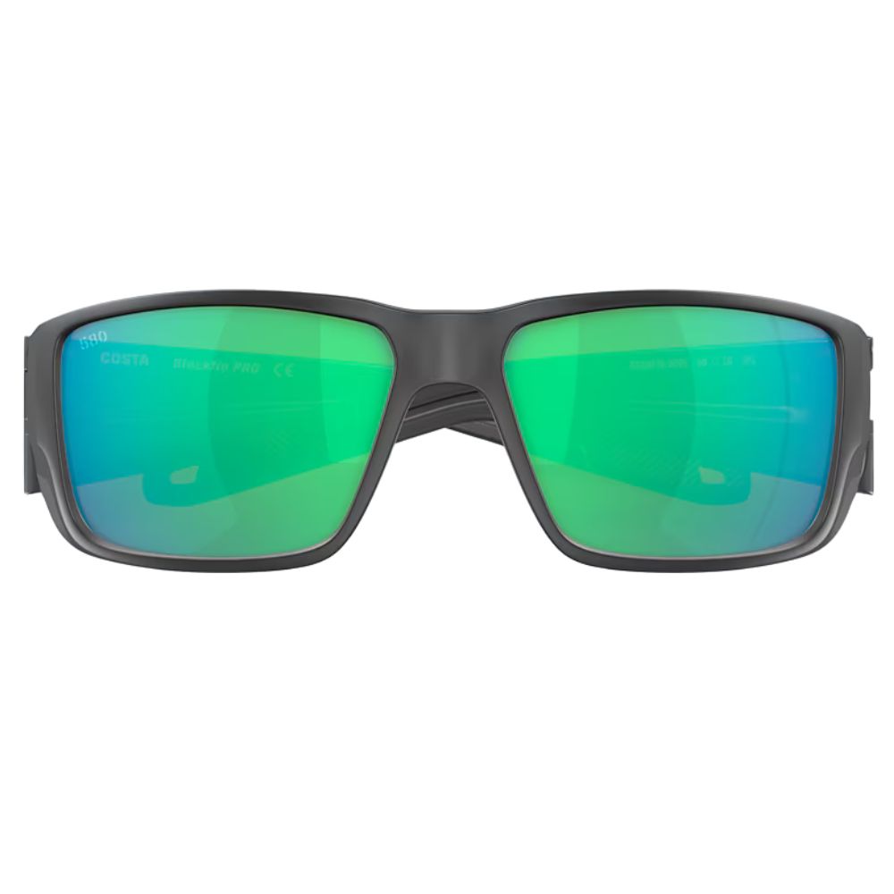 COSTA Polarized Sunglasses BLACKFIN PRO Matte Black Frame/580G Green Mirror Lenses - Image 4