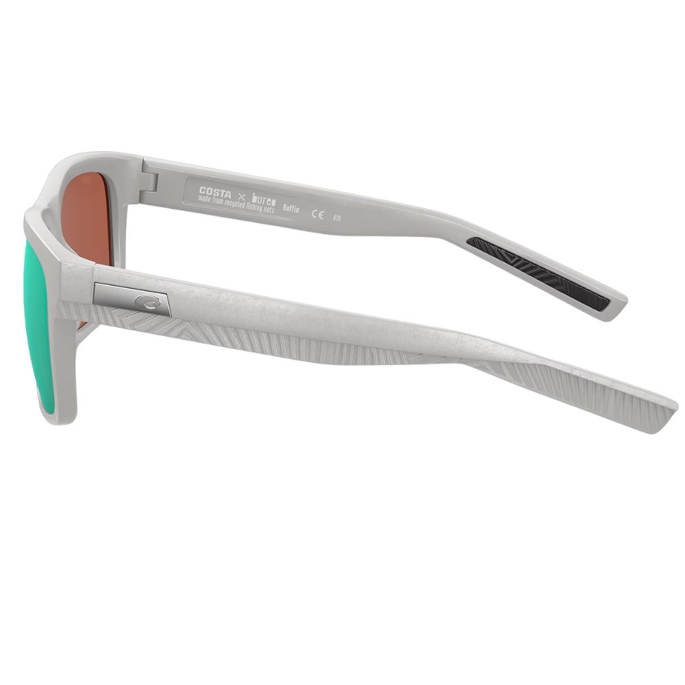 COSTA Polarized Sunglasses BUFFIN Light Gray Frame/580G Green Mirror Lenses - Image 5
