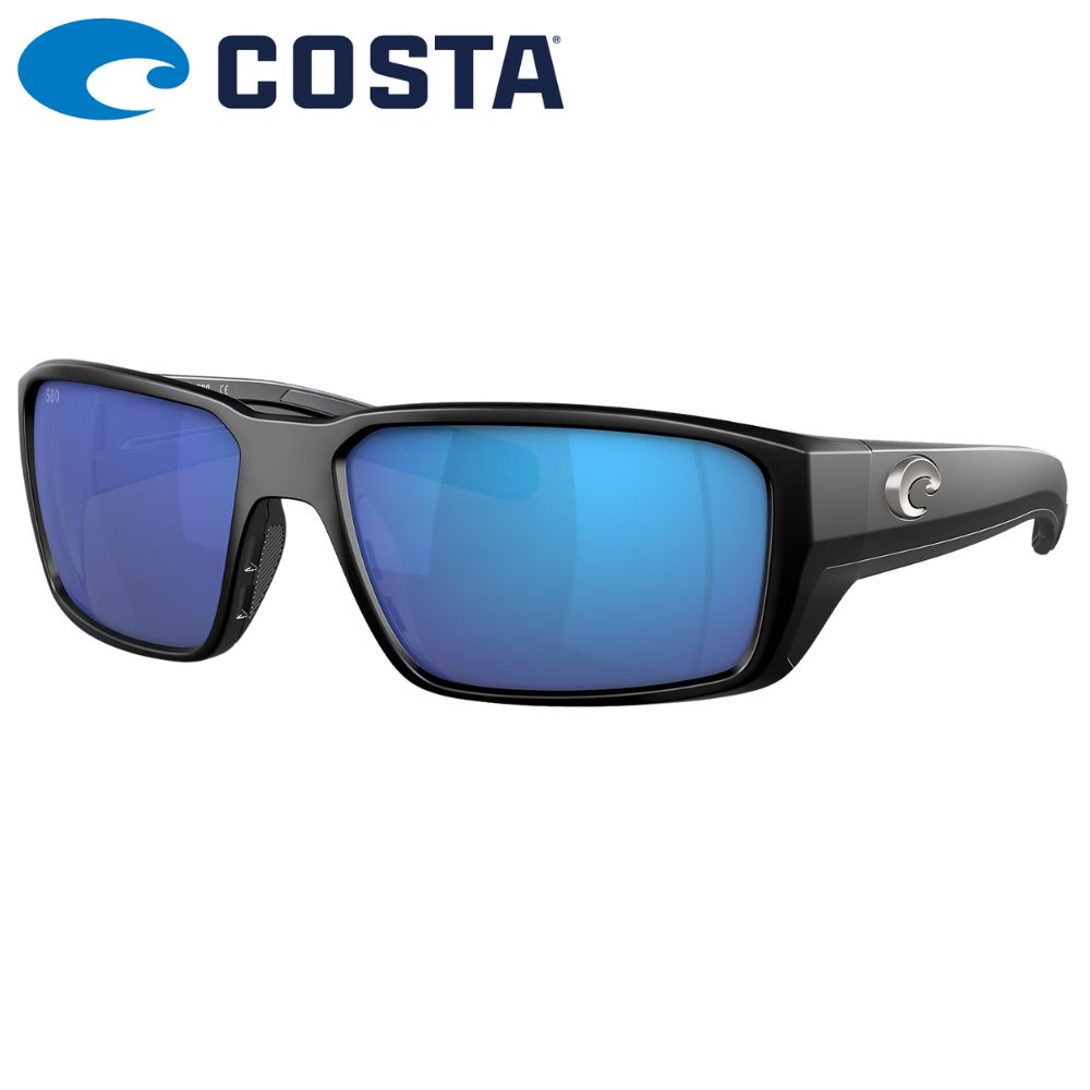 COSTA Polarized Sunglasses FANTAIL PRO Matte Black Frame/580G Blue Mirror Lenses