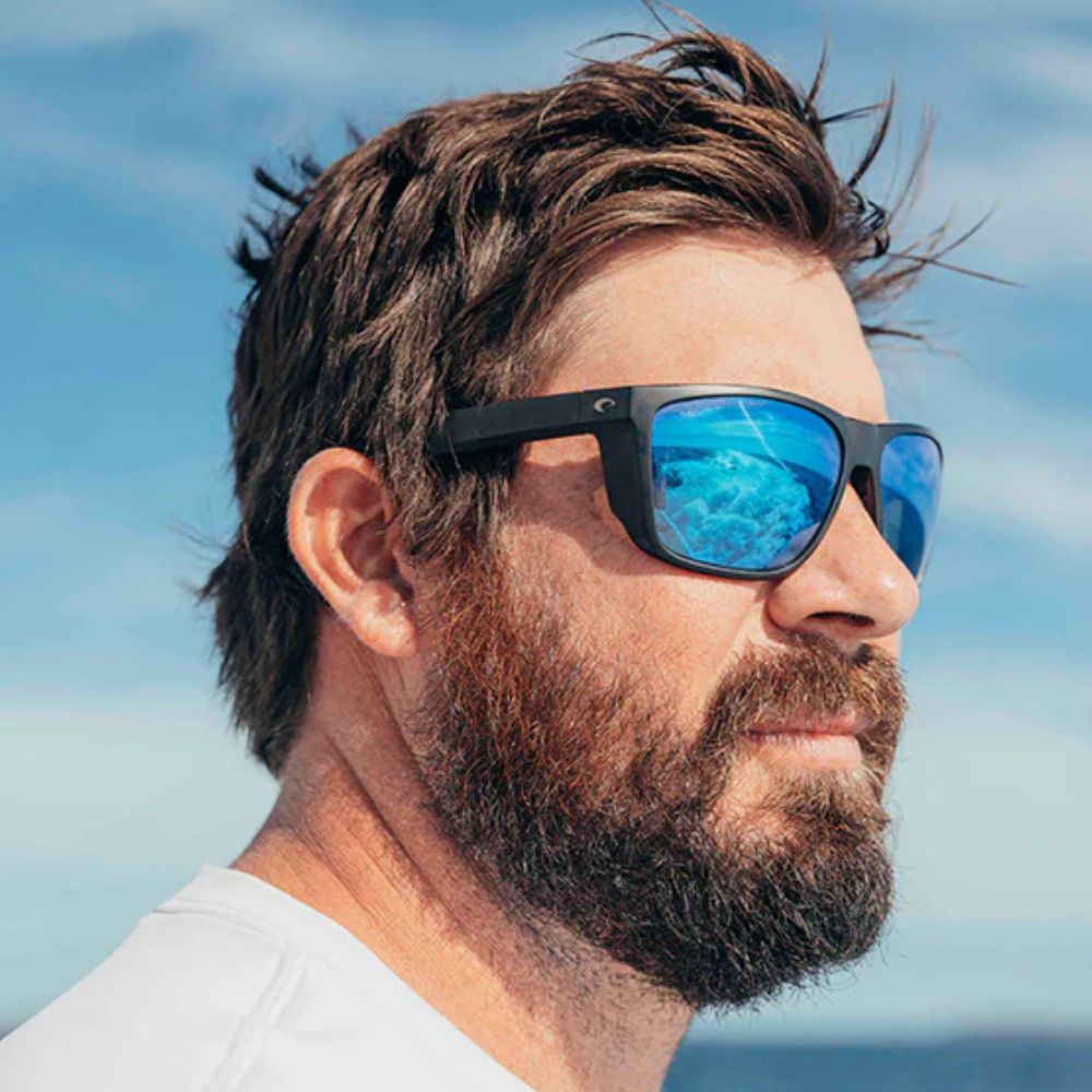 COSTA Polarized Sunglasses FERG XL Matte Black Frame/580G Green Mirror Lenses - Image 11