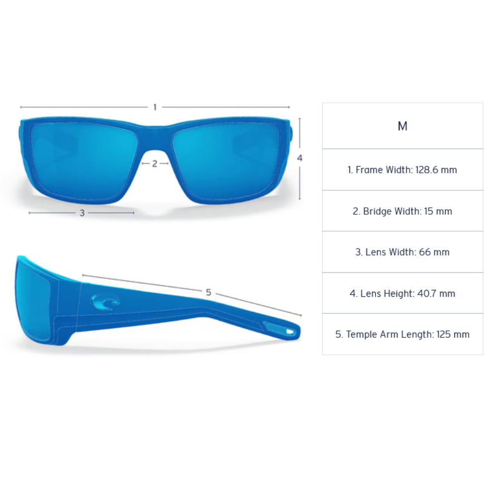 COSTA Polarized Sunglasses GULF SHORE Tortoise Frame/580P Green Mirror Lenses - Image 7