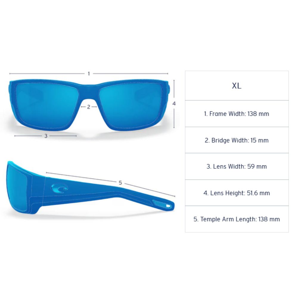 COSTA Polarized Sunglasses GRAND CATALINA Matte Black Frame/580G Gold Mirror Lenses - Image 8