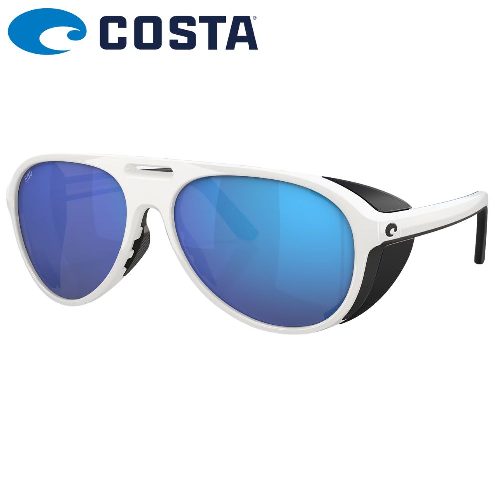 COSTA Polarized Sunglasses GRAND CATALINA Hull White Frame/580G Blue Mirror Lenses