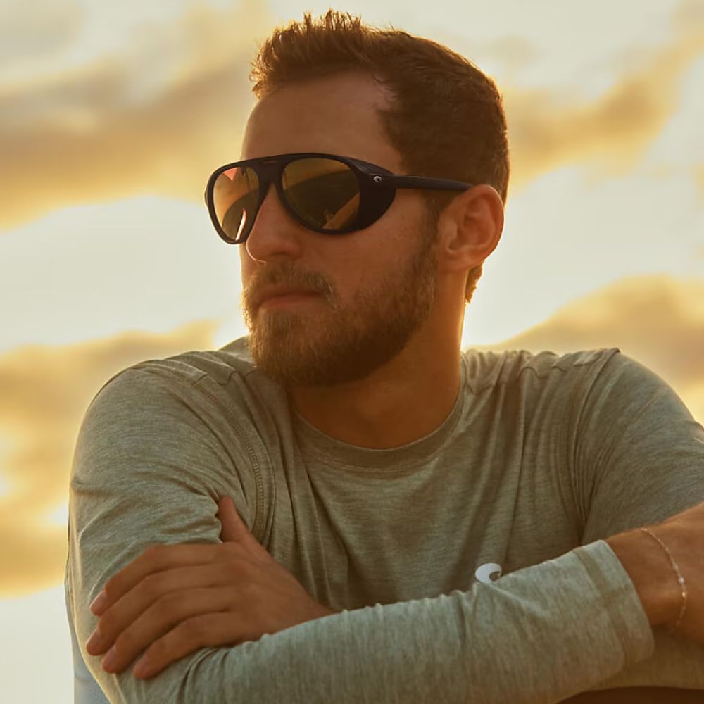 COSTA Polarized Sunglasses GRAND CATALINA Matte Black Frame/580G Gold Mirror Lenses - Image 11