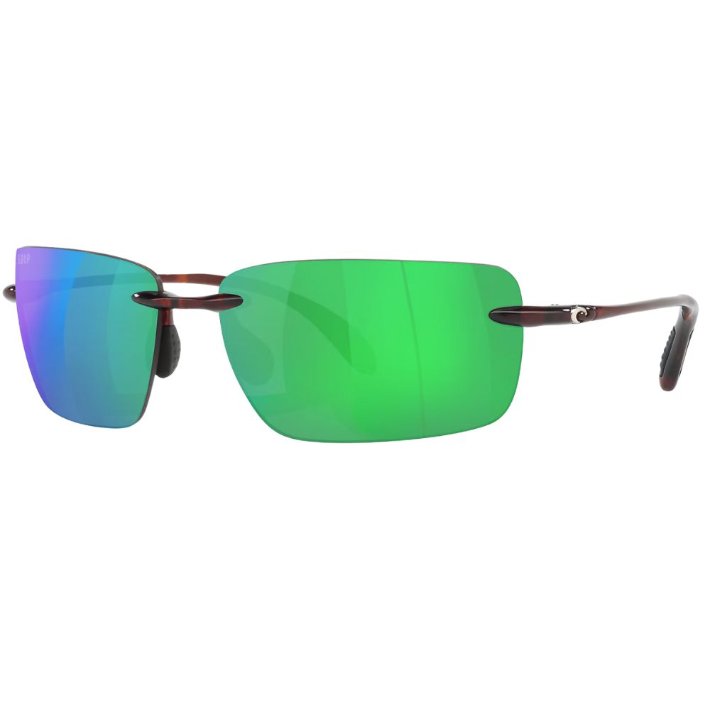 COSTA Polarized Sunglasses GULF SHORE Tortoise Frame/580P Green Mirror Lenses - Image 2