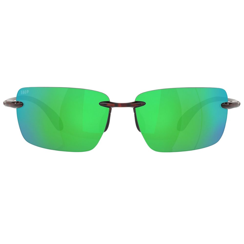 COSTA Polarized Sunglasses GULF SHORE Tortoise Frame/580P Green Mirror Lenses - Image 3