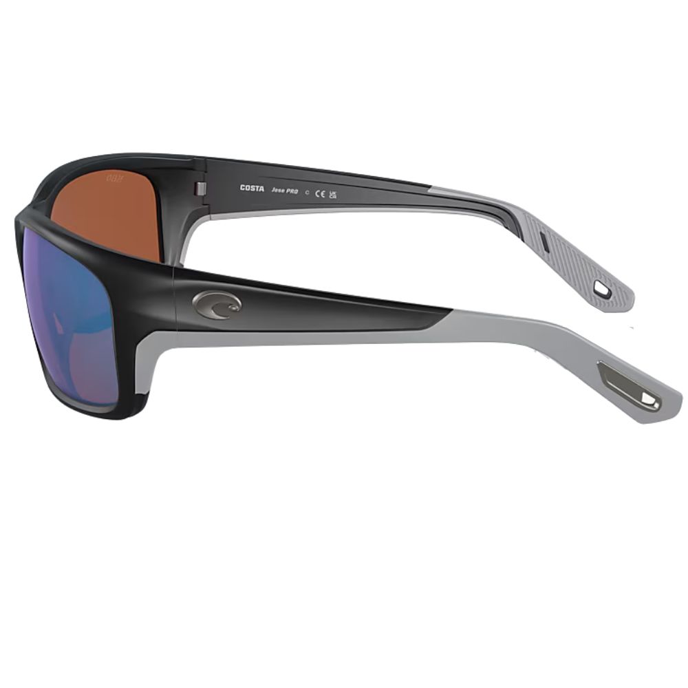 COSTA Polarized Sunglasses JOSE PRO Matte Black Frame/580G Green Mirror Lenses - Image 5