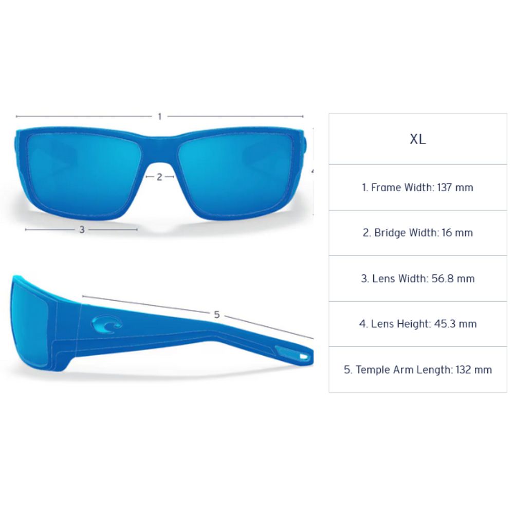 COSTA Polarized Sunglasses LIDO Wetlands Frame/580G Green Mirror Lenses - Image 7