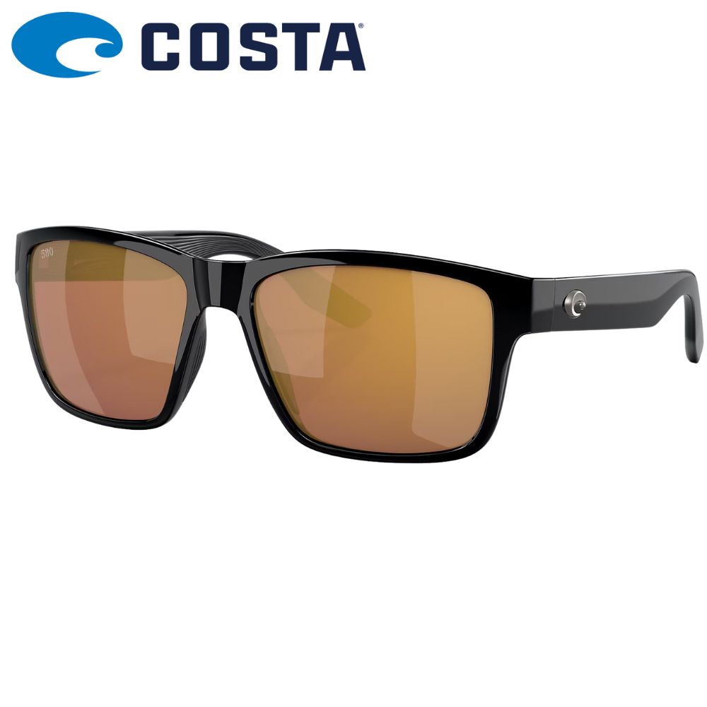 COSTA Polarized Sunglasses PAUNCH XL Black Frame/580G Gold Mirror Lenses
