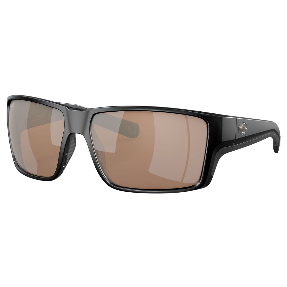 COSTA Polarized Sunglasses REEFTON PRO Matte Black Frame/580G Copper Silver Mirror Lenses - Image 2