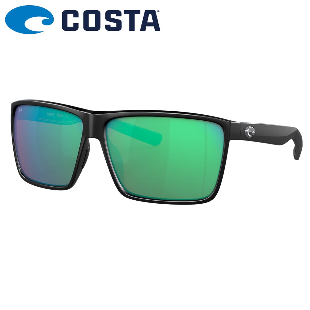 COSTA Polarized Sunglasses RINCON Black Frame/580G Green Mirror Lenses