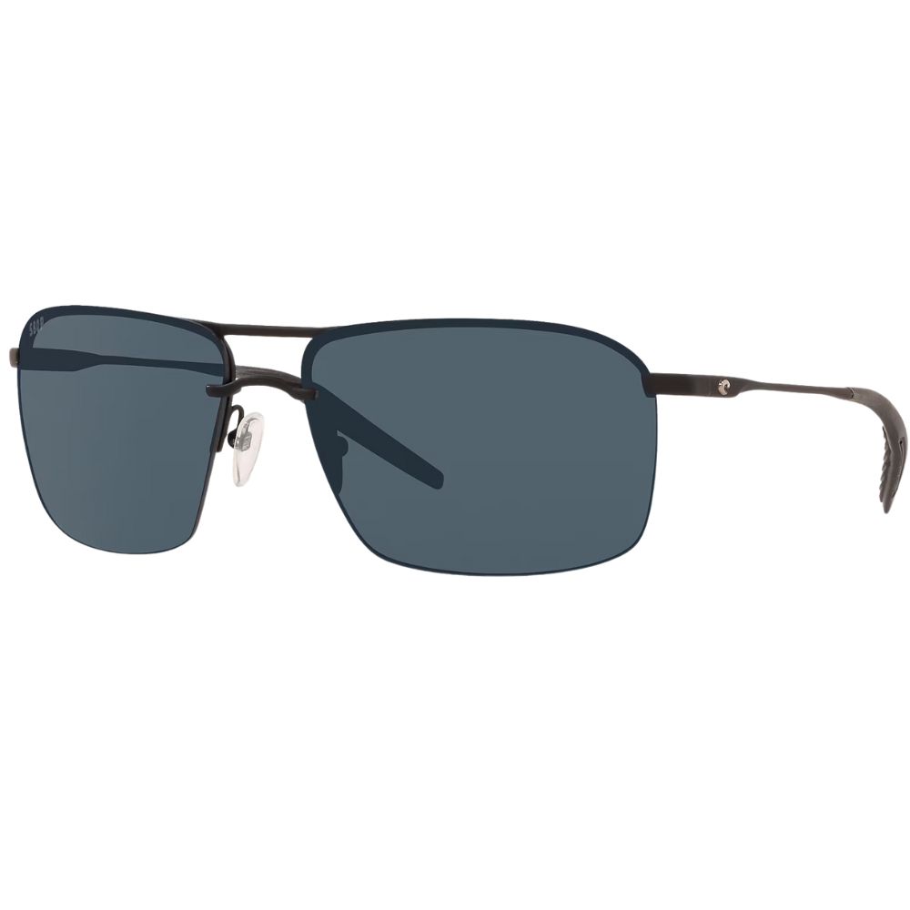 COSTA Polarized Sunglasses SKIMMER Matte Black Titanium Frame/580P Gray Lenses - Image 2