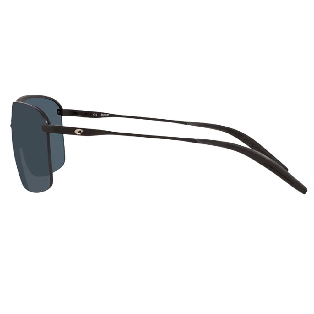 COSTA Polarized Sunglasses SKIMMER Matte Black Titanium Frame/580P Gray Lenses - Image 4