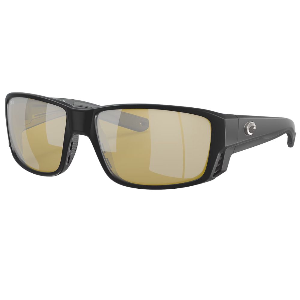 COSTA Polarized Sunglasses TUNA ALLEY PRO Matte Black Frame/580G Sunrise Silver Mirror Lenses - Image 2