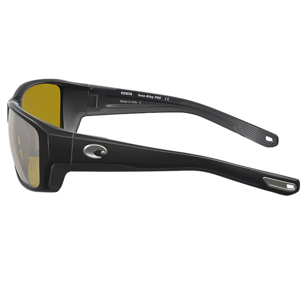 COSTA Polarized Sunglasses TUNA ALLEY PRO Matte Black Frame/580G Sunrise Silver Mirror Lenses - Image 5
