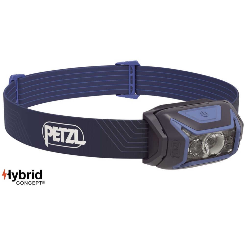 PETZL Ultimate Light Weight Outdoor 450 Lumens LED Headlamp ACTIK Blue
