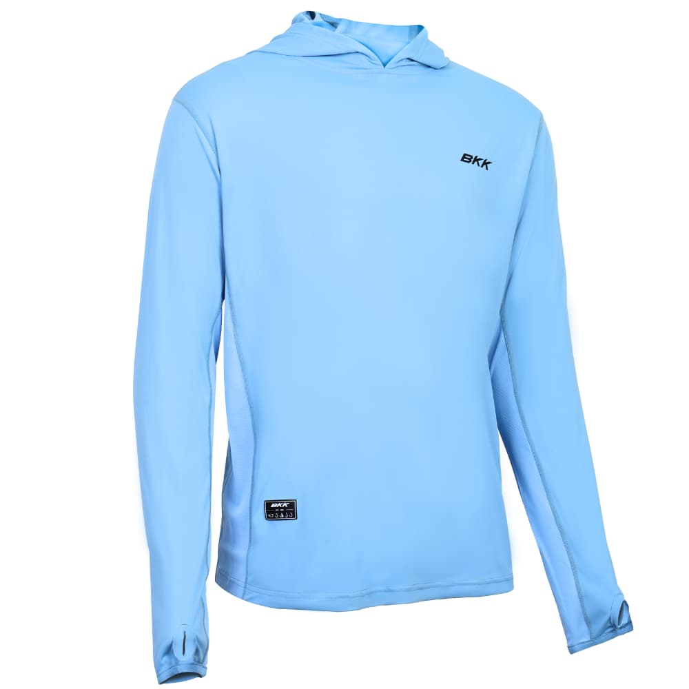 BKK Hooded Long Sleeve Performance Shirt TUNA Light Blue - Image 2