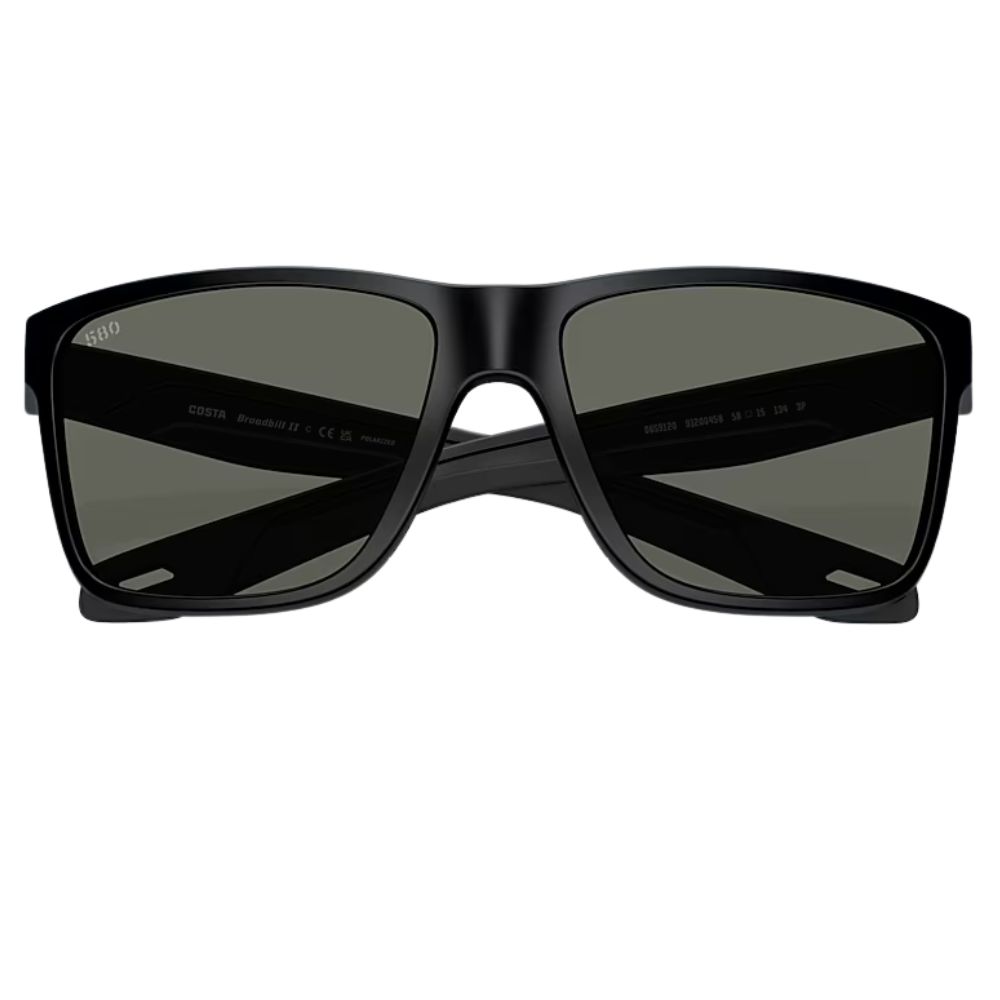 COSTA Polarized Sunglasses BROADBILL II Matte Black Frame/580G Gray Lenses - Image 7