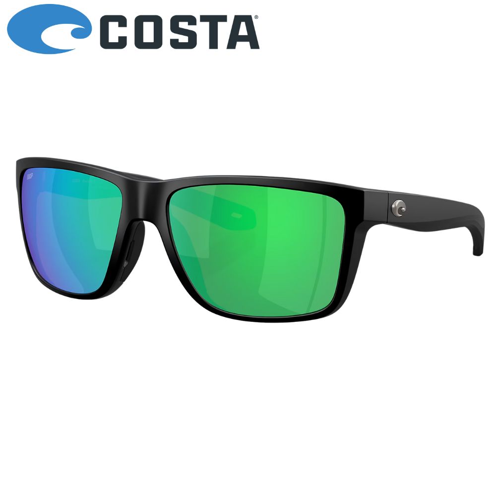 COSTA Polarized Sunglasses BROADBILL II Matte Black Frame/580P Green Mirror Lenses