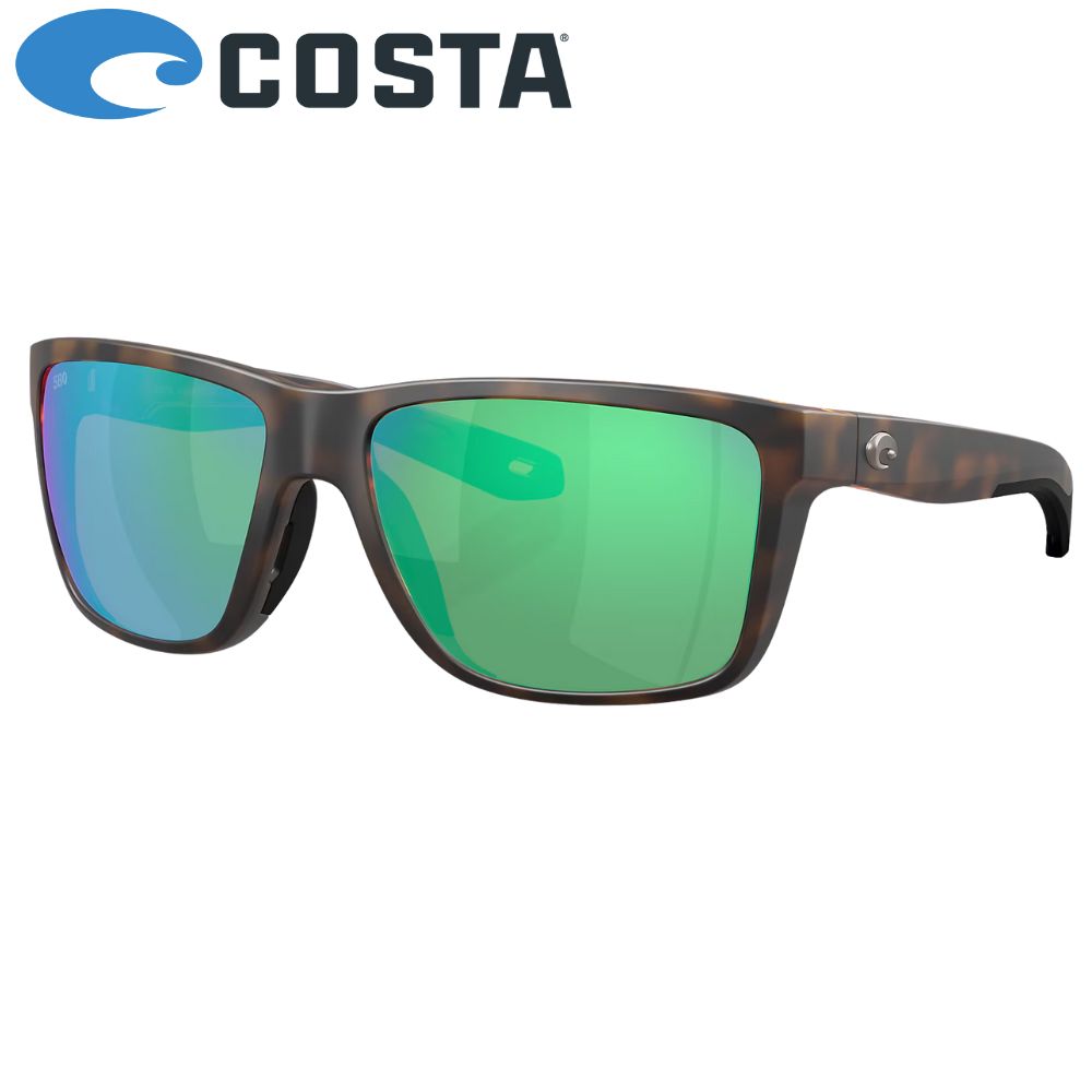 COSTA Polarized Sunglasses BROADBILL II Tortoise Frame/580G Green Mirror Lenses
