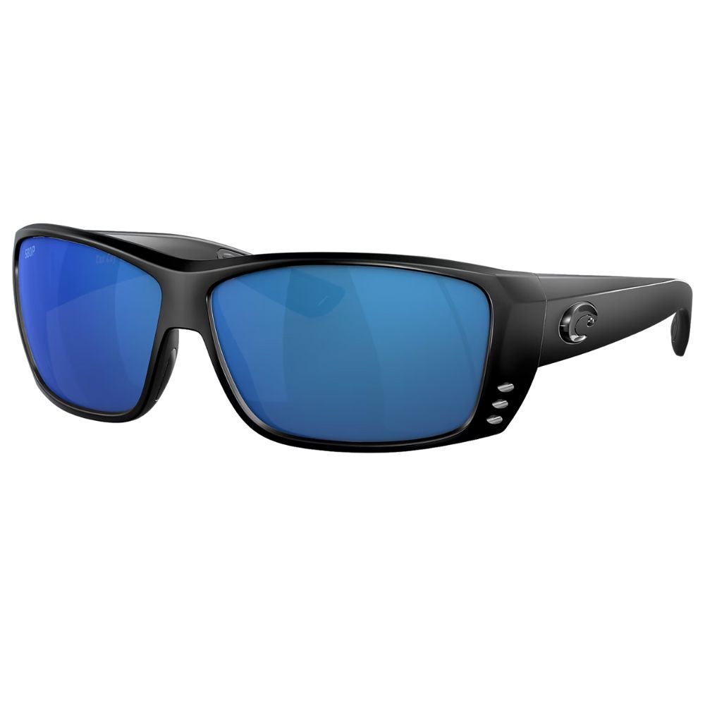 COSTA Polarized Sunglasses CAT CAY Blackout Frame/580P Blue Mirror Lenses - Image 2