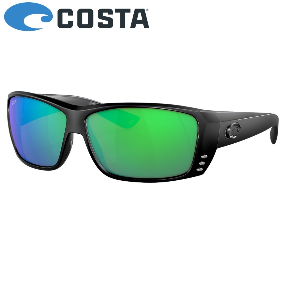 COSTA Polarized Sunglasses CAT CAY Blackout Frame/580P Green Mirror Lenses