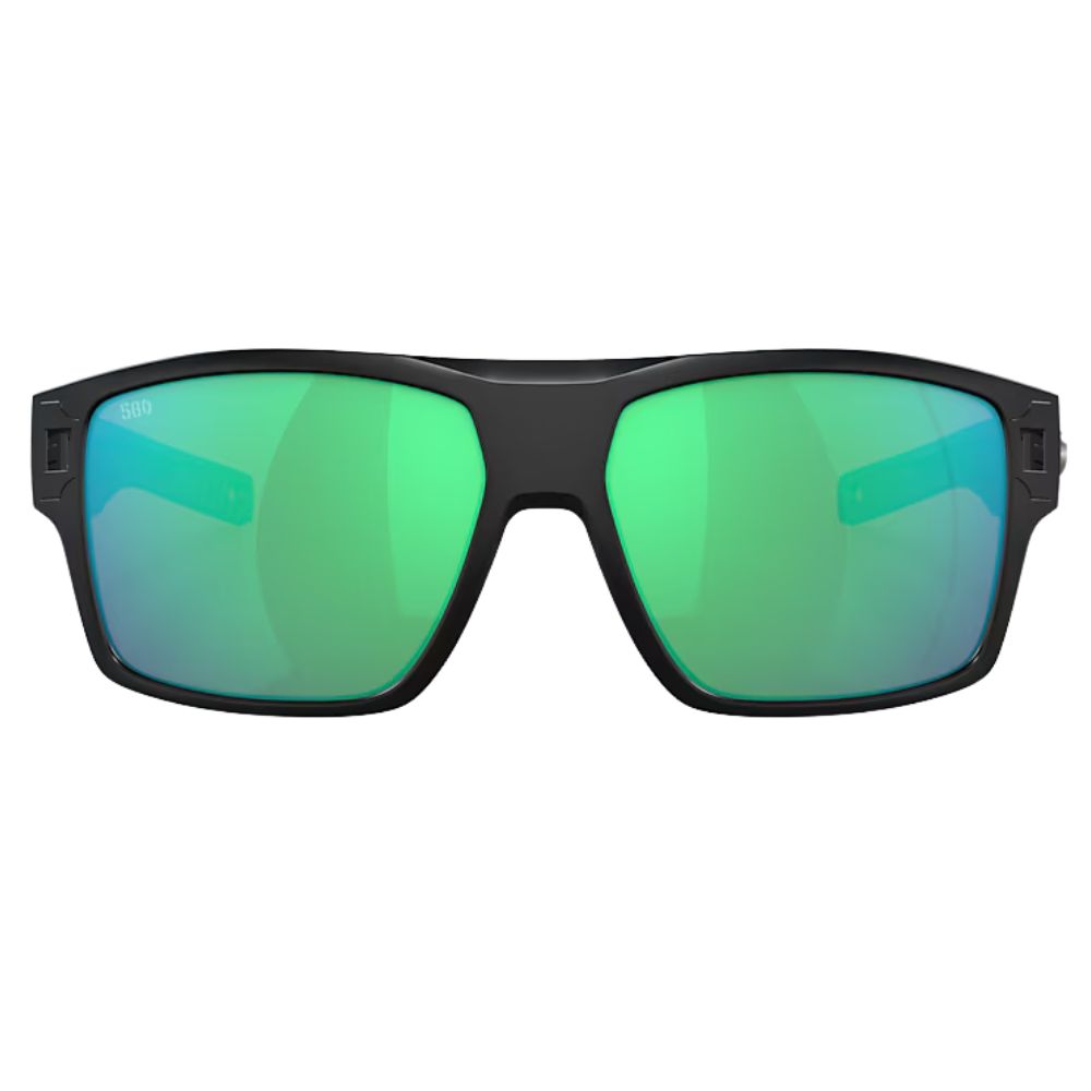 COSTA Polarized Sunglasses DIEGO Matte Black Frame/580G Green Mirror Lenses - Image 3