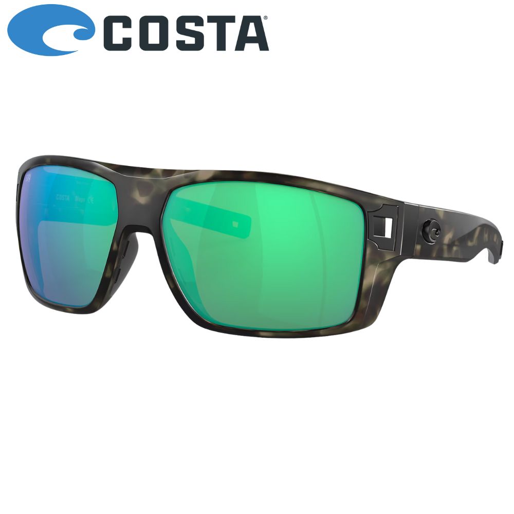 COSTA Polarized Sunglasses DIEGO Wetlands Frame/580G Green Mirror Lenses