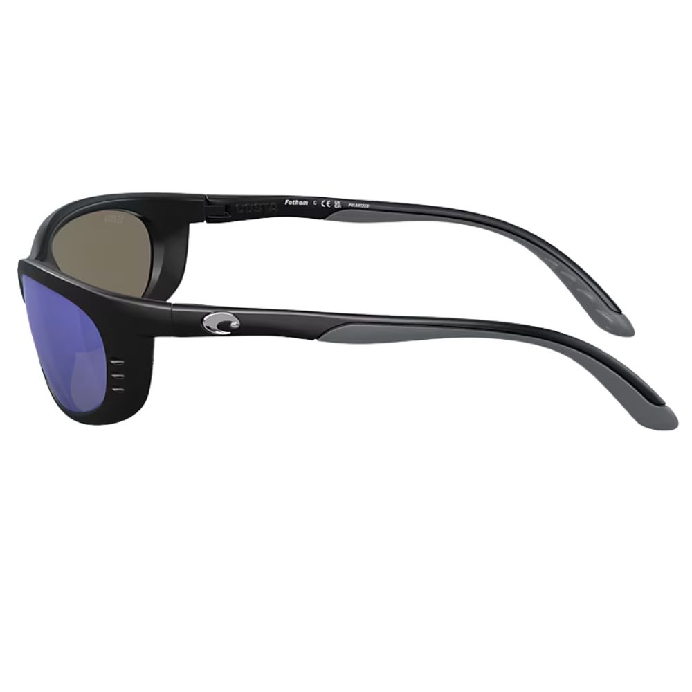 COSTA Polarized Sunglasses FATHOM Matte Black Frame/580G Blue Mirror Lenses - Image 4