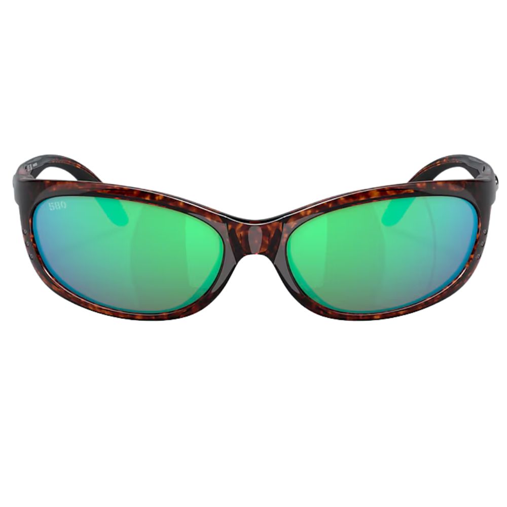 COSTA Polarized Sunglasses FATHOM Tortoise Frame/580G Green Mirror Lenses - Image 3