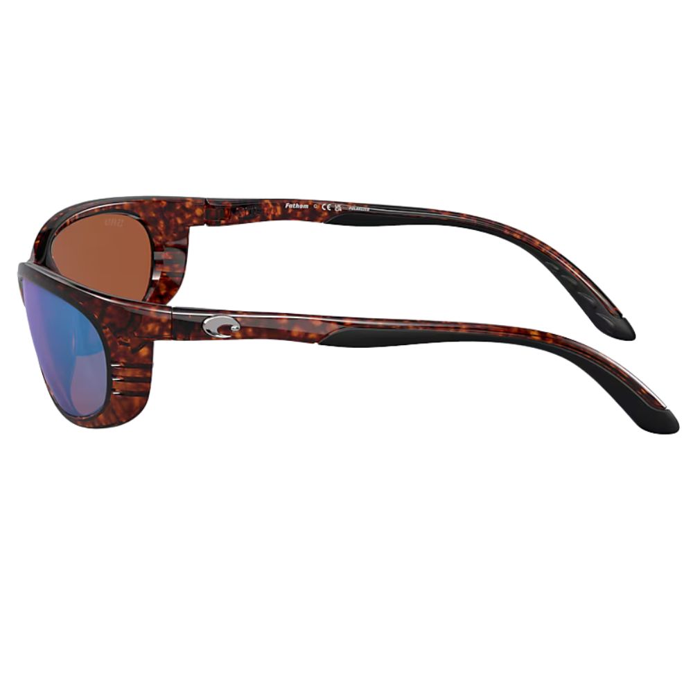 COSTA Polarized Sunglasses FATHOM Tortoise Frame/580G Green Mirror Lenses - Image 4