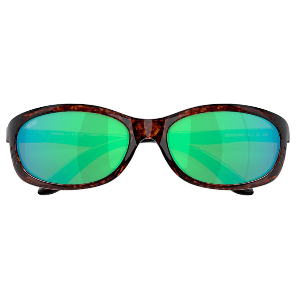 COSTA Polarized Sunglasses FATHOM Tortoise Frame/580G Green Mirror Lenses - Image 5