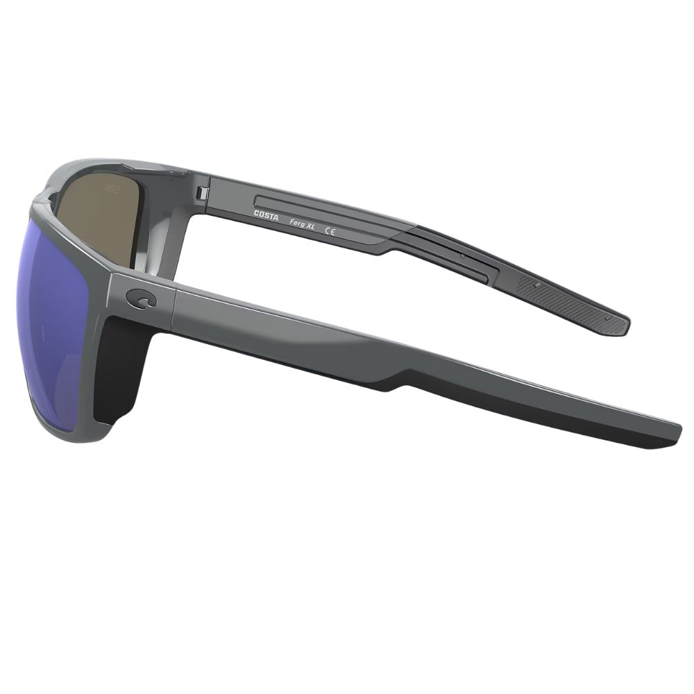 COSTA Polarized Sunglasses FERG XL Shiny Gray Frame/580G Blue Mirror Lenses - Image 4