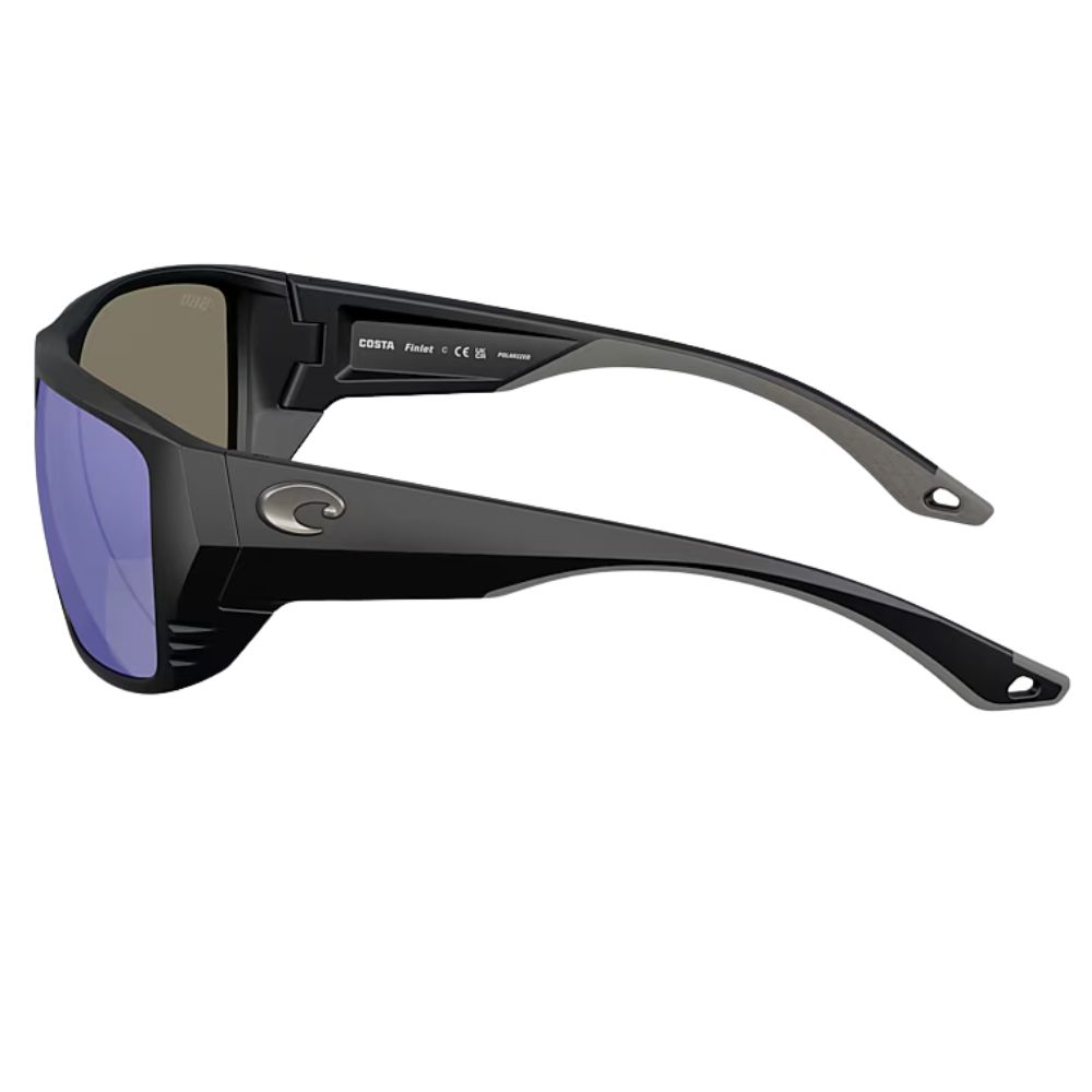 COSTA Polarized Sunglasses FINLET Matte Black Frame/580G Blue Mirror Lenses - Image 4