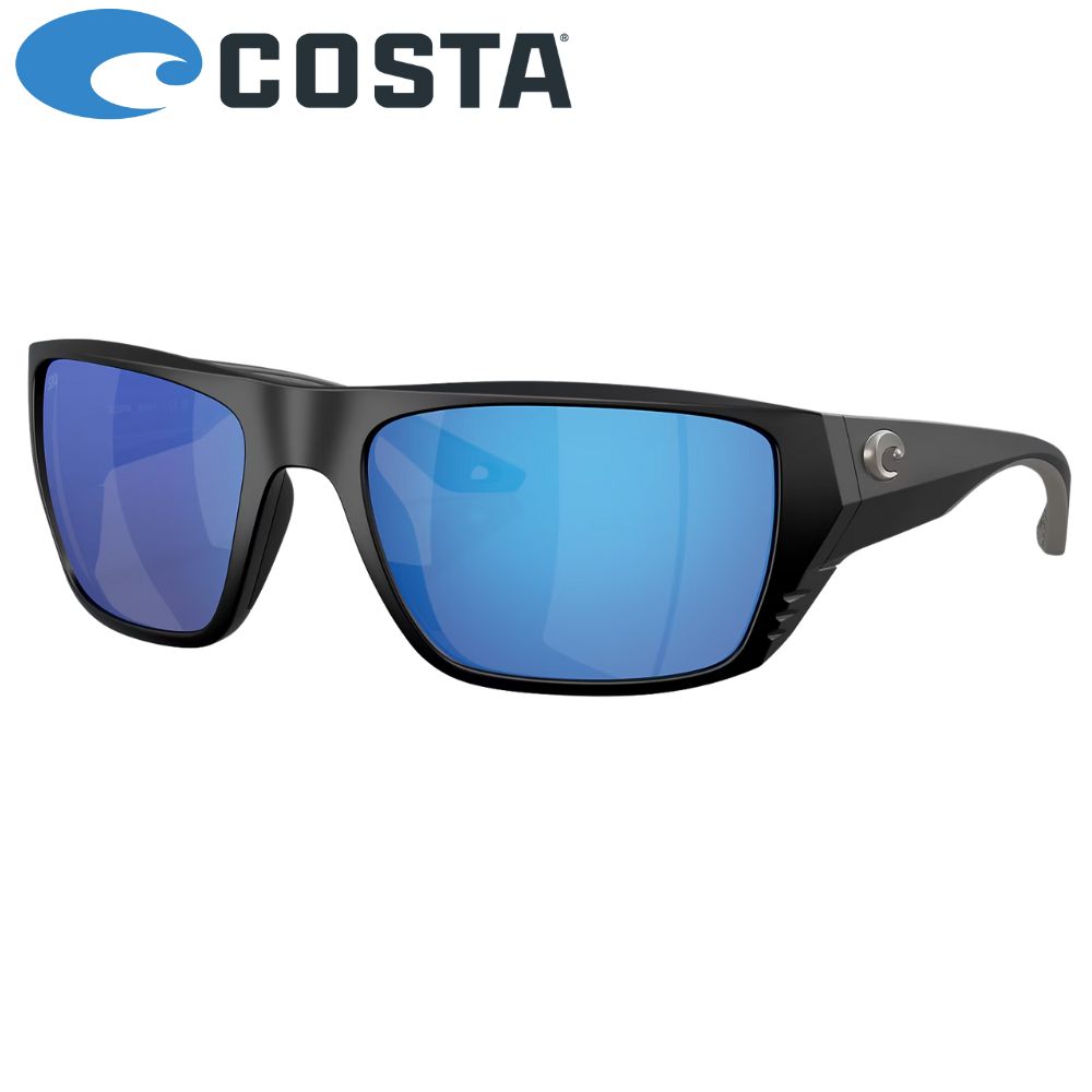 COSTA Polarized Sunglasses FINLET Matte Black Frame/580G Blue Mirror Lenses