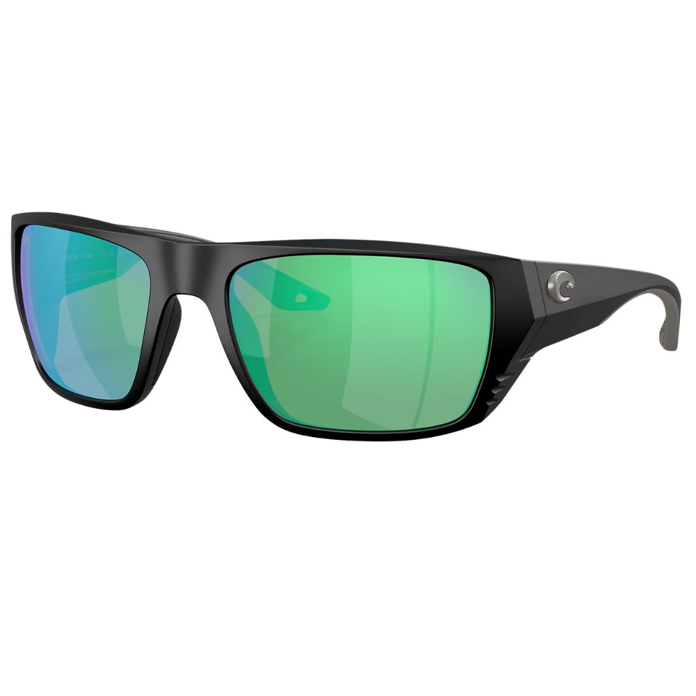 COSTA Polarized Sunglasses FINLET Matte Black Frame/580G Green Mirror Lenses - Image 2