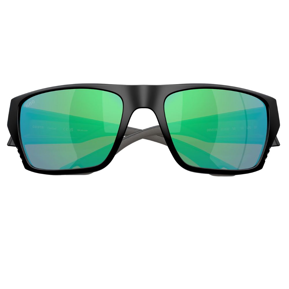 COSTA Polarized Sunglasses FINLET Matte Black Frame/580G Green Mirror Lenses - Image 5