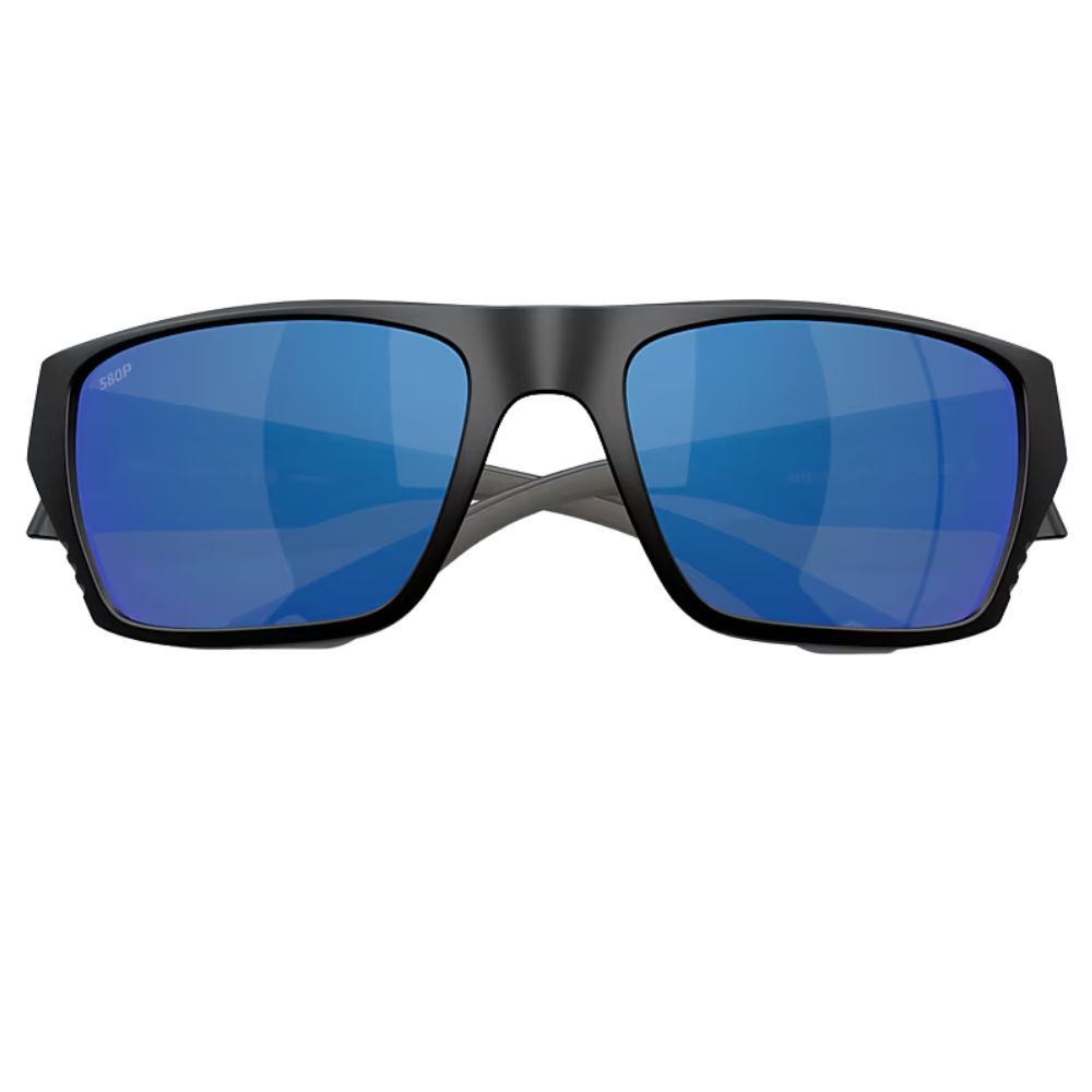 COSTA Polarized Sunglasses FINLET Matte Black Frame/580P Blue Mirror Lenses - Image 5
