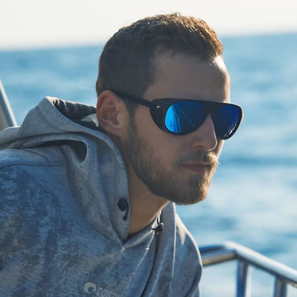 COSTA Polarized Sunglasses GRAND CATALINA Matte Black Frame/580G Blue Mirror Lenses - Image 11