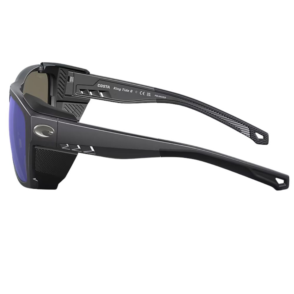COSTA Polarized Sunglasses KING TIDE 6 Black Pearl Frame/580G Blue Mirror Lenses - Image 4