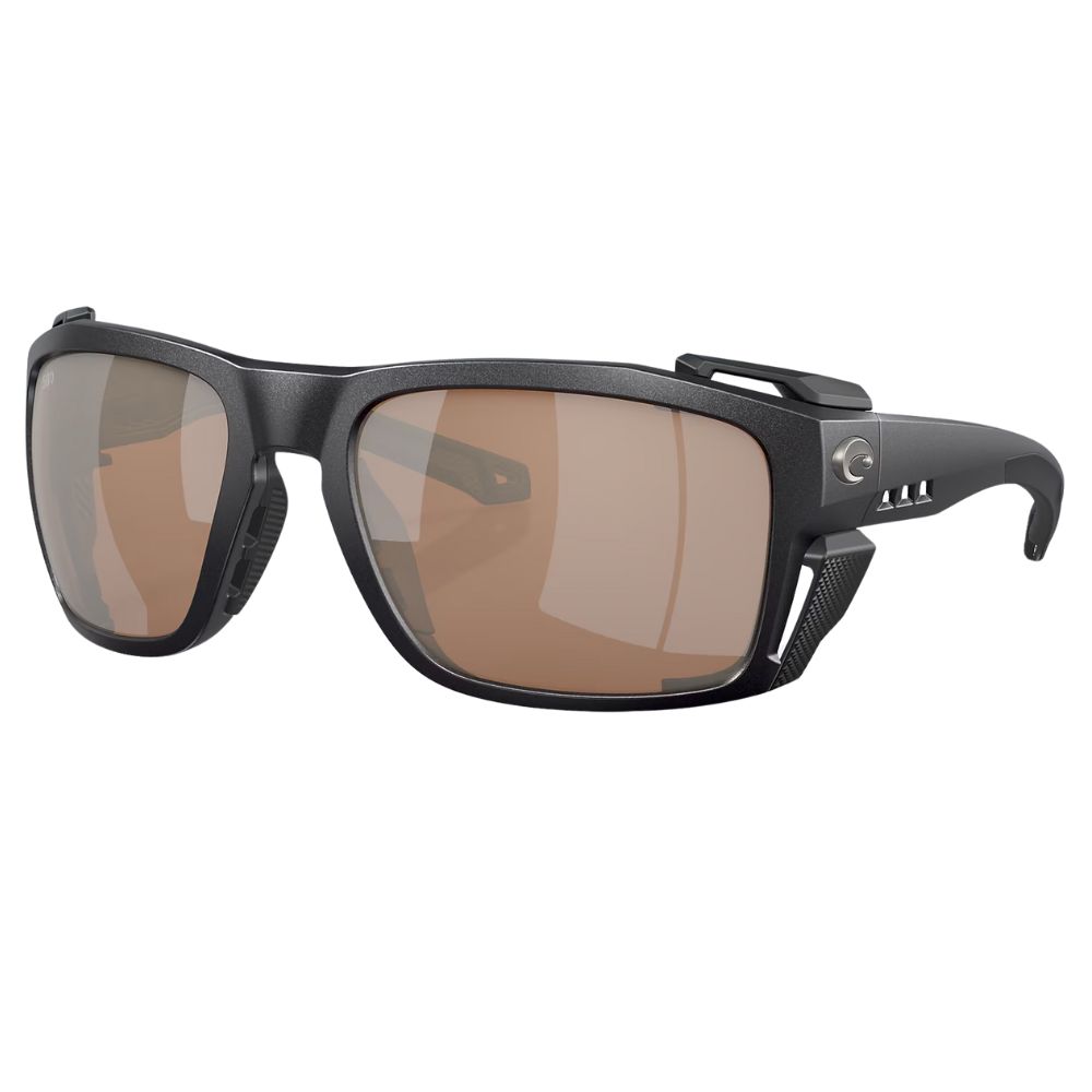 COSTA Polarized Sunglasses KING TIDE 8 Black Pearl Frame/580G Copper Silver Mirror Lenses - Image 2