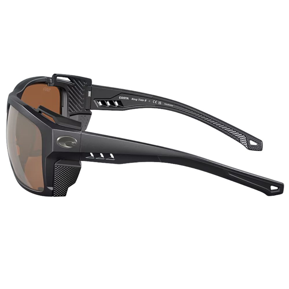 COSTA Polarized Sunglasses KING TIDE 8 Black Pearl Frame/580G Copper Silver Mirror Lenses - Image 4