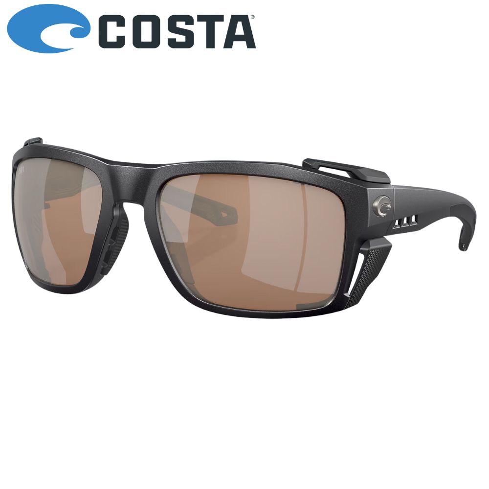 COSTA Polarized Sunglasses KING TIDE 8 Black Pearl Frame/580G Copper Silver Mirror Lenses